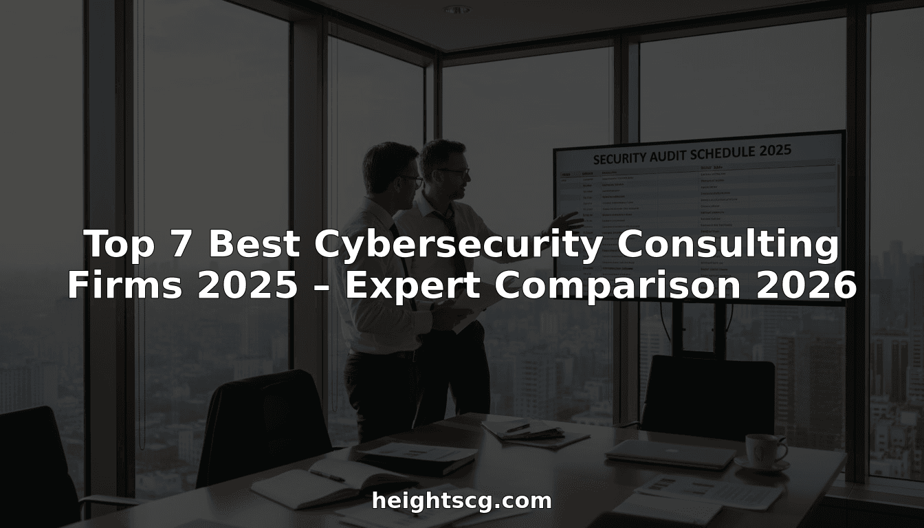 Top 7 Best Cybersecurity Consulting Firms 2025 – Expert Comparison 2026